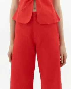 Pantalón tiro alto rojo Karina