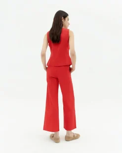 Pantalón tiro alto rojo Karina
