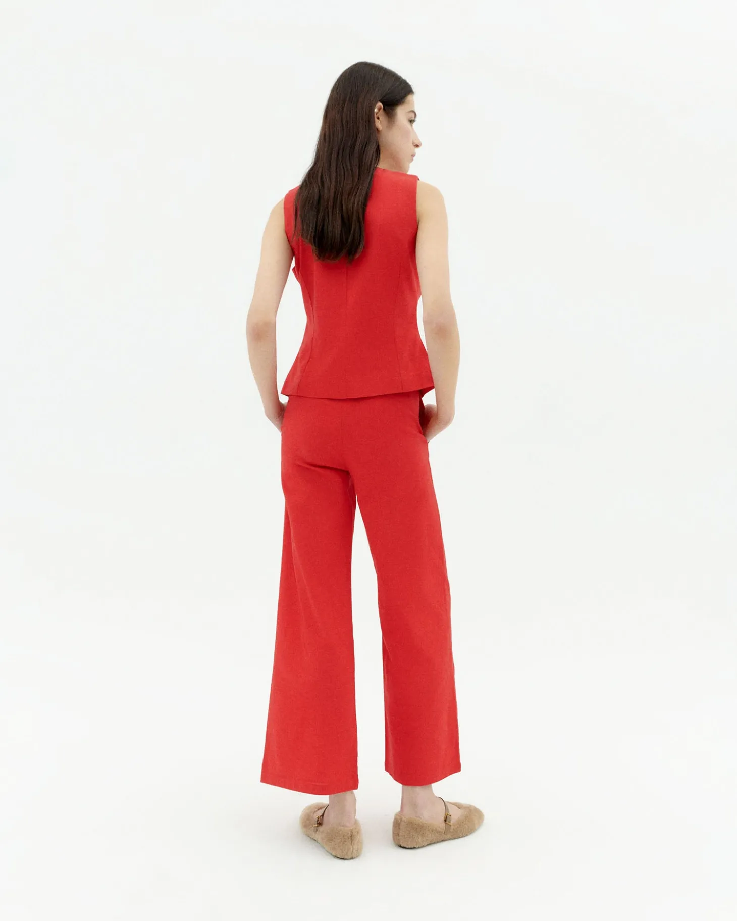 Pantalón tiro alto rojo Karina