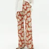 Pantalón wide leg estampado Ecovero leaf Manolita