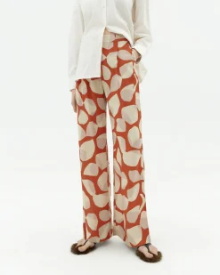Pantalón wide leg estampado Ecovero leaf Manolita