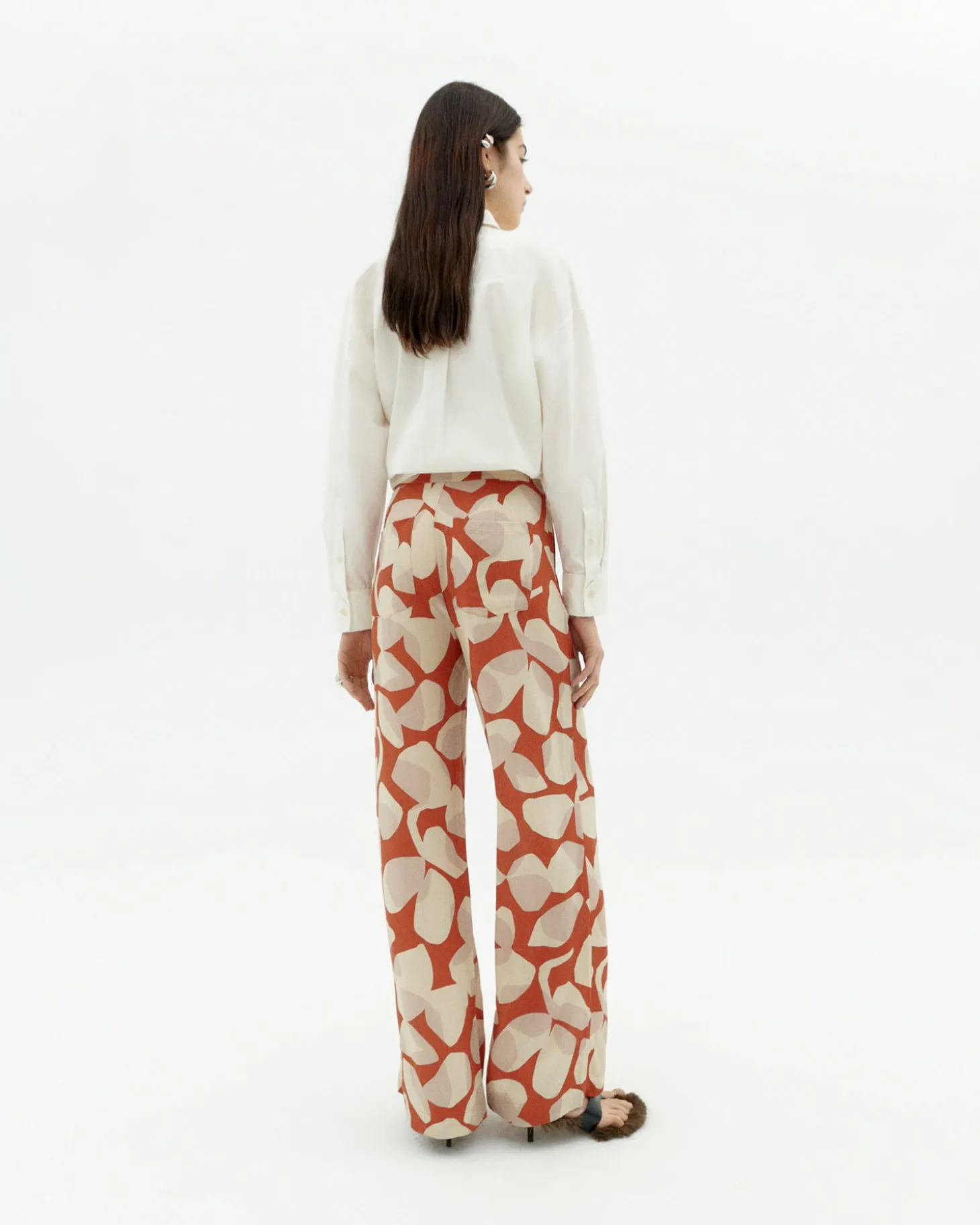 Pantalón wide leg estampado Ecovero leaf Manolita