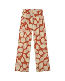 Pantalón wide leg estampado Ecovero leaf Manolita