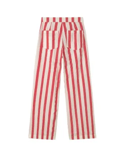 Pantalón wide leg seersucker rayas Manolita