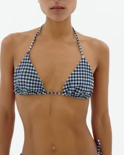 Top bikini ajustable cuadros vichy Calabria