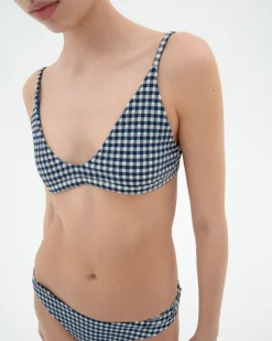 Top bikini cuadros vichy Tropea