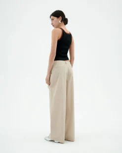 Top halter negro contraste marrón Harriet