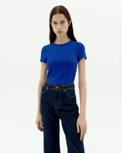 Top punto azul Ecovero Rue