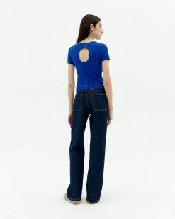 Top punto azul Ecovero Rue