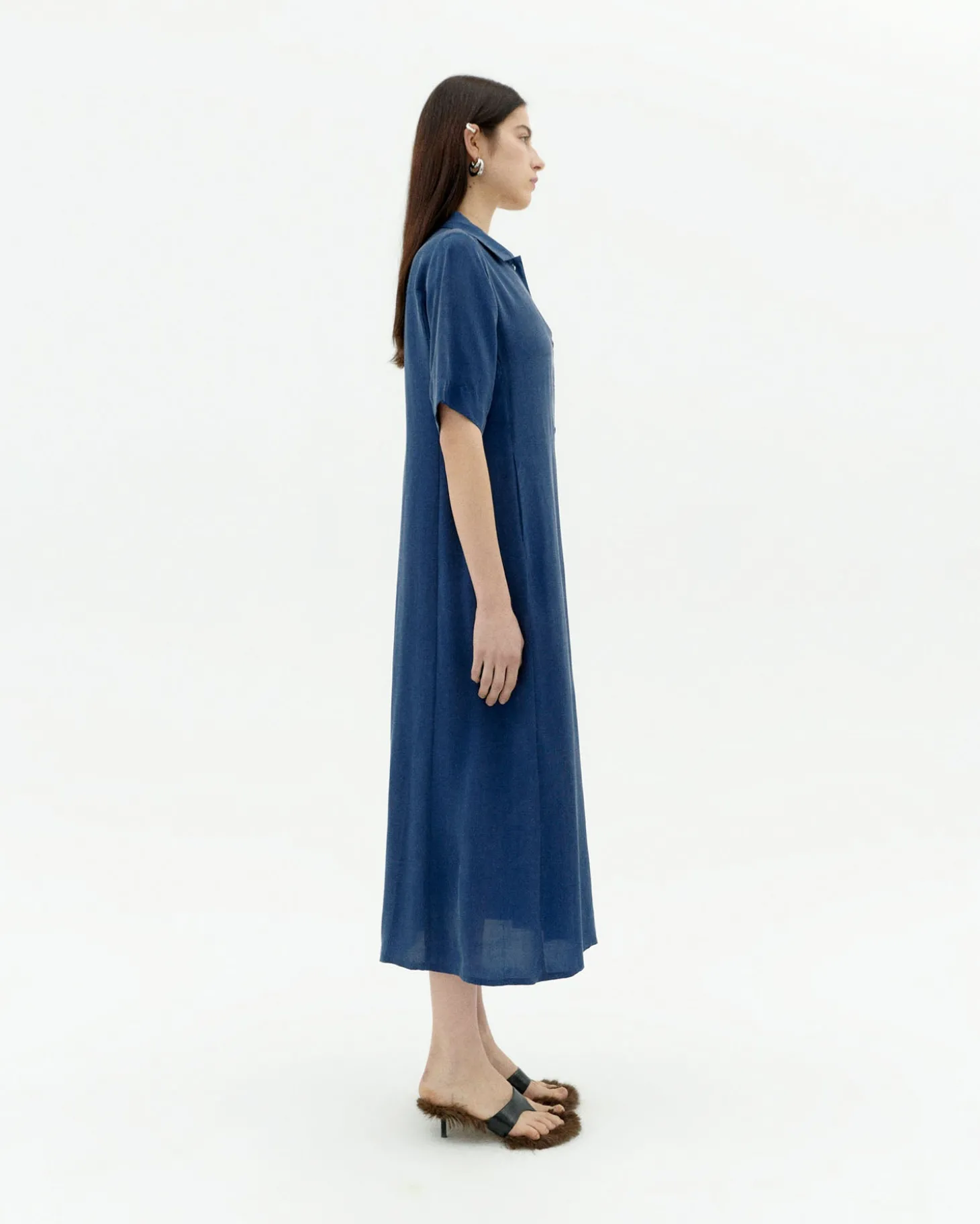 Vestido azul Cupro Gianna