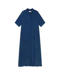 Vestido azul Cupro Gianna