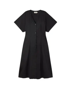 Vestido cintura ajustada negro Laura