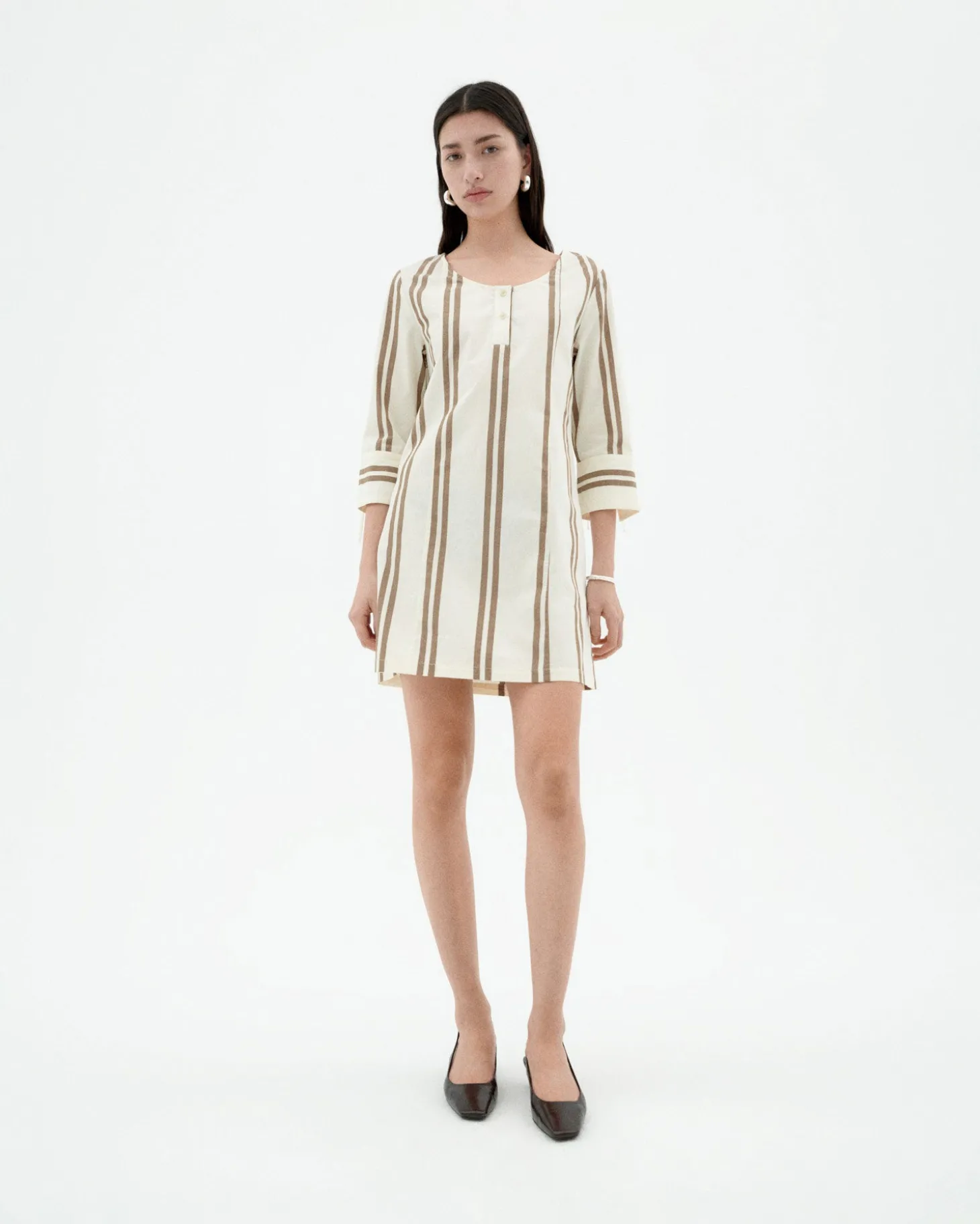 Vestido corto popelin rayas Maria