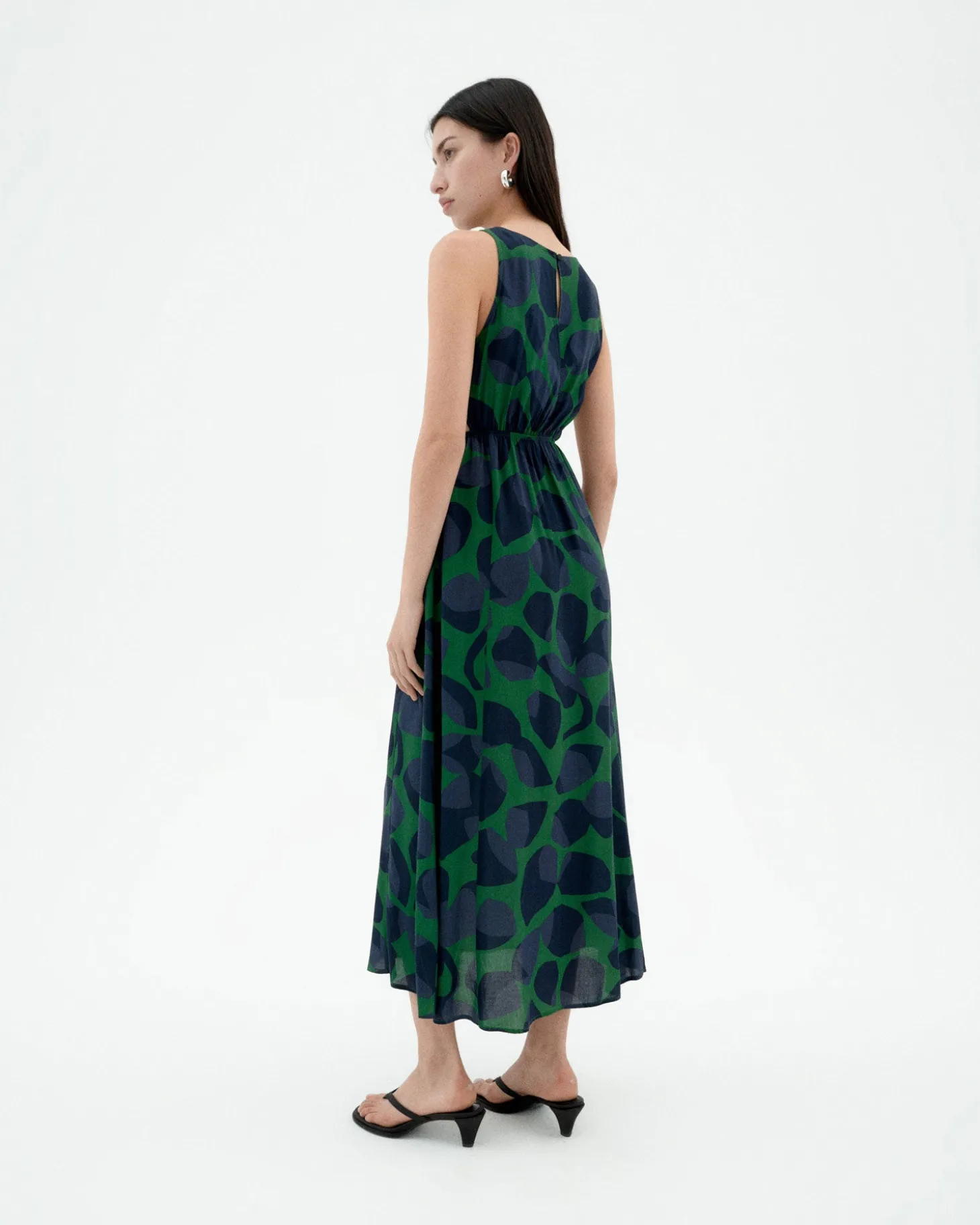 Vestido cut out Ecovero leaf Kin