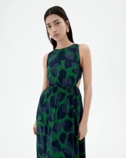 Vestido cut out Ecovero leaf Kin