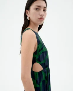 Vestido cut out Ecovero leaf Kin