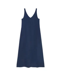 Vestido largo azul Cupro Sade