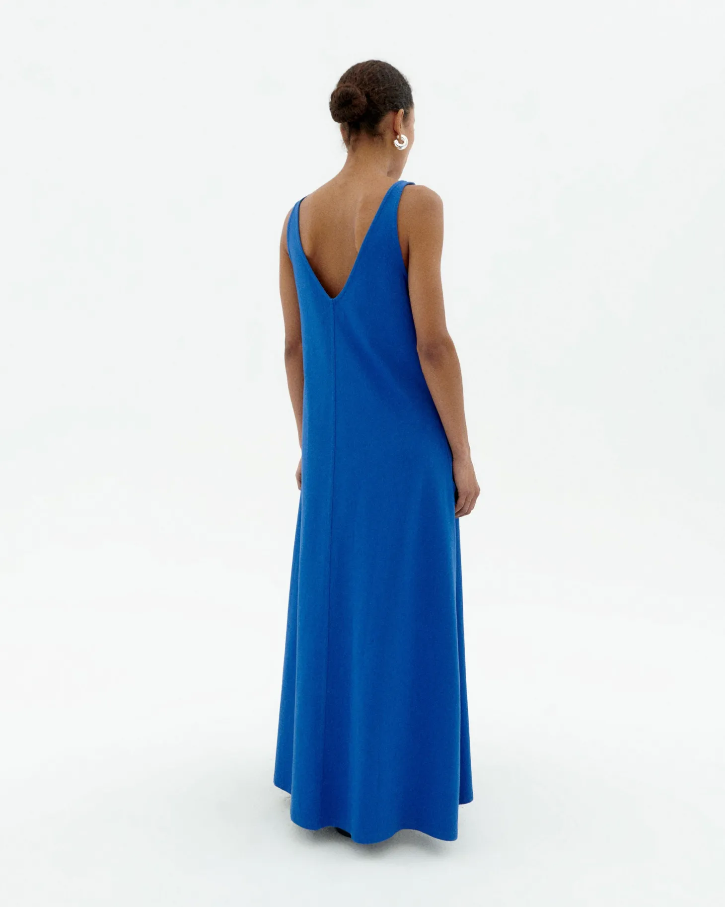 Vestido largo azul tirantes Sade