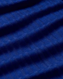 Vestido largo punto azul Ecovero Sade