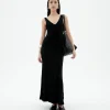 Vestido largo punto negro Ecovero Sade