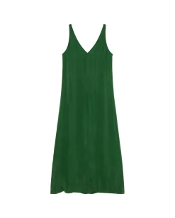 Vestido largo verde Cupro Sade