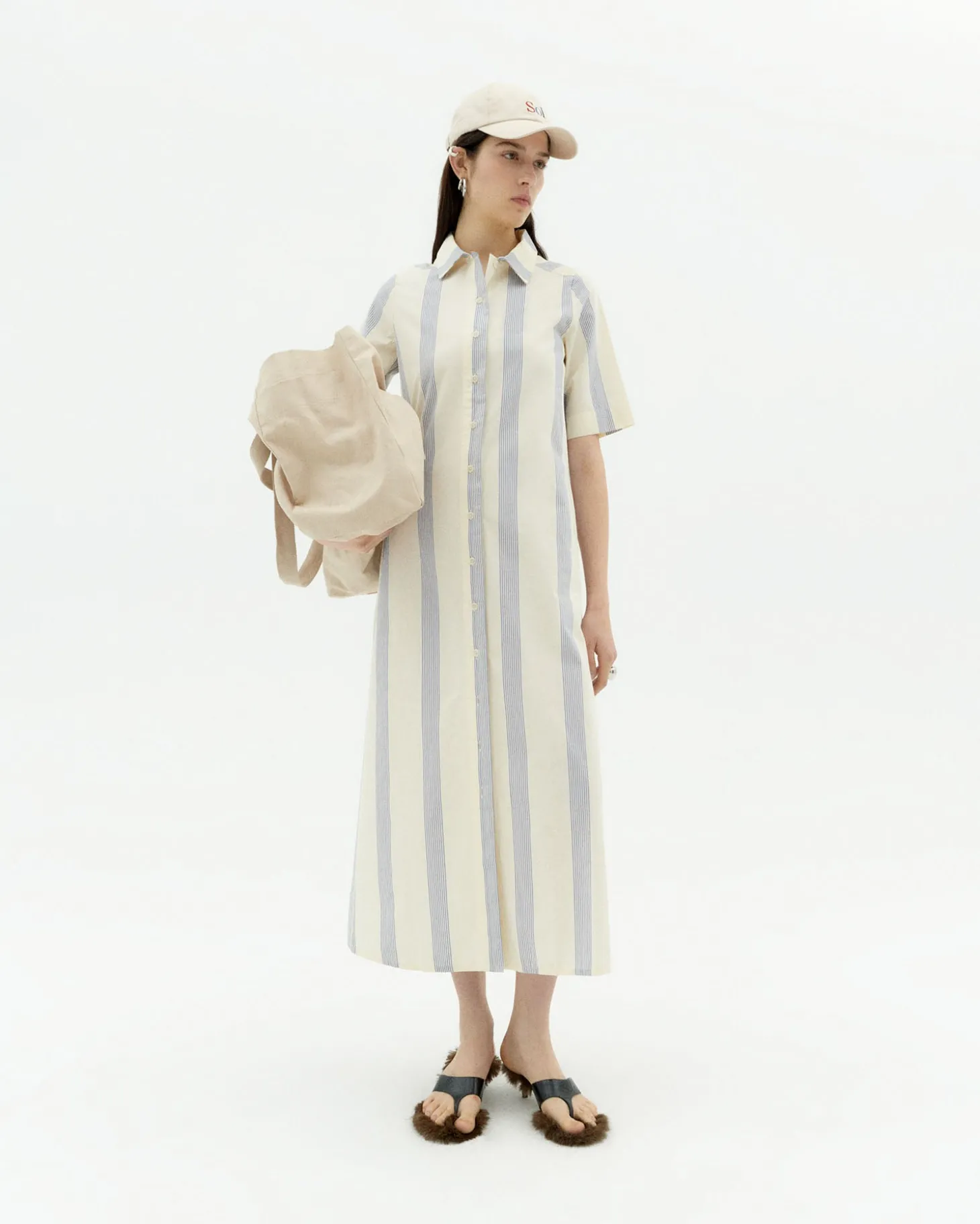 Vestido popelin rayas Gianna