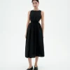 Vestido seersucker cut out Kin