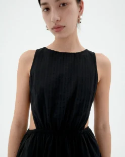 Vestido seersucker cut out Kin
