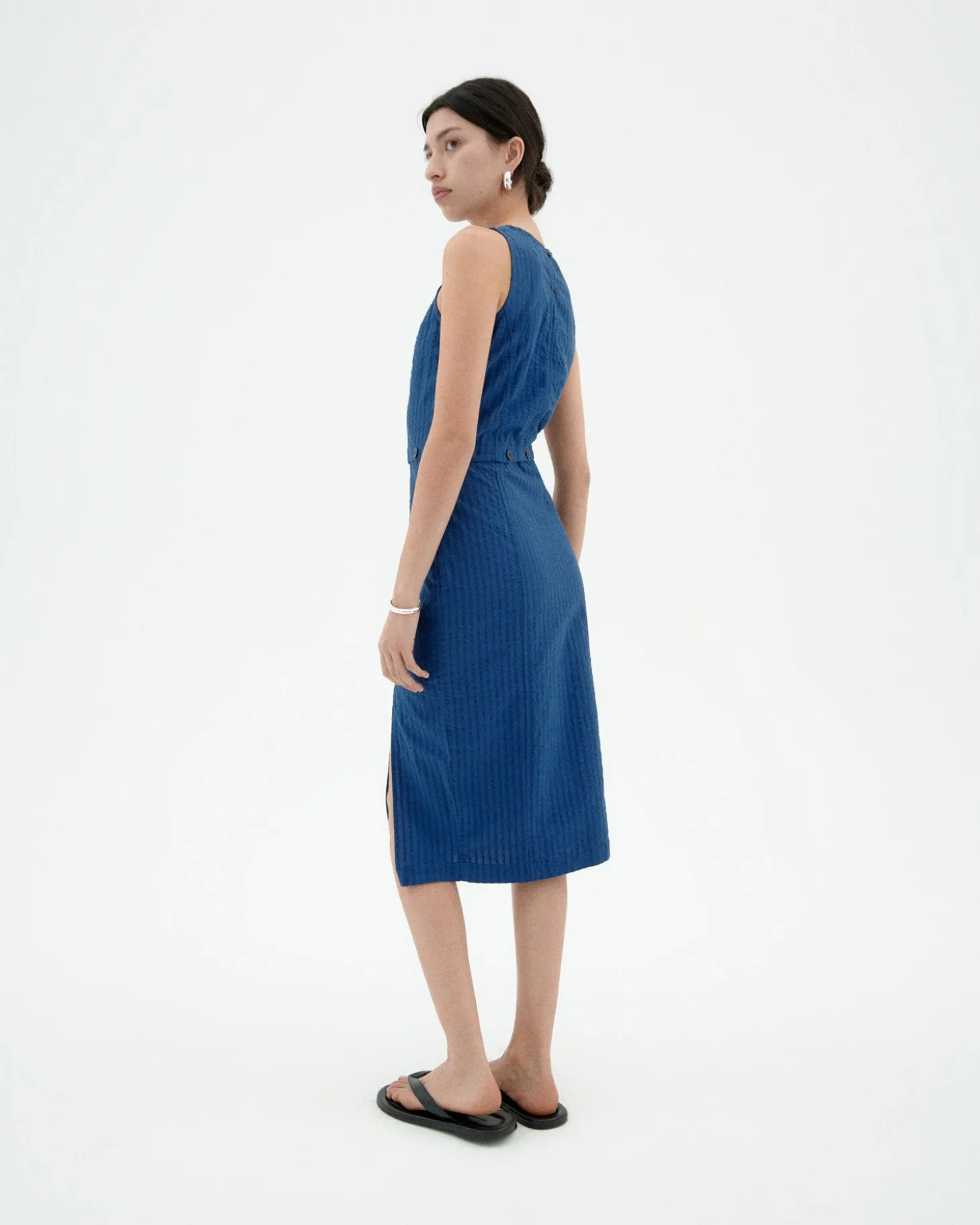 Vestido seersucker desmontable Wila